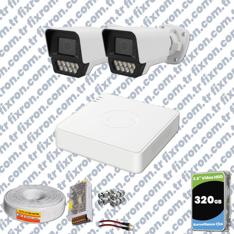 Phoenix Hikvision 2’li Full HD Güvenlik Kamerası Seti Renkli Gece Görüşlü, Olay Anında Bildirim