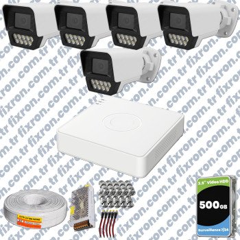Phoenix Hikvision 5’li Full HD Güvenlik Kamerası Seti Renkli Gece Görüşlü, Olay Anında Bildirim