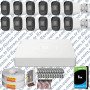 Hikvision Unv 12'li Full HD Güvenlik Kamerası Set Gece Görüş, Mikrofon, Olay Anında Bildirim
