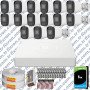 Hikvision Unv 15'li Full HD Güvenlik Kamerası Set Gece Görüş, Mikrofon, Olay Anında Bildirim