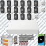 Hikvision Unv 16'lı Full HD Güvenlik Kamerası Set Gece Görüş, Mikrofon, Olay Anında Bildirim