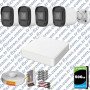 Hikvision Unv 4'lü Full HD Güvenlik Kamerası Set Gece Görüş, Mikrofon, Olay Anında Bildirim