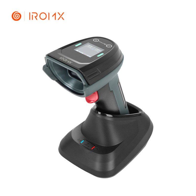 IROMX WL10102BS TFT Ekranlı 1D/2D Kablosuz Barkod Okuyucu 100 Metre Menzilli