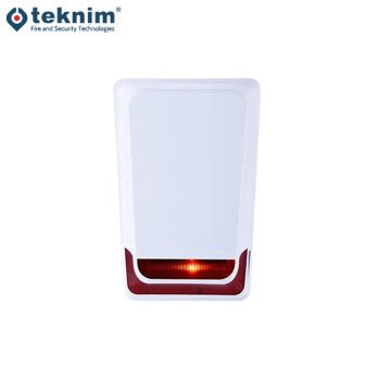 Teknim TSS-5790R Kırmızı Pencereli Harici Hırsız Alarm Sireni Flaşörlü