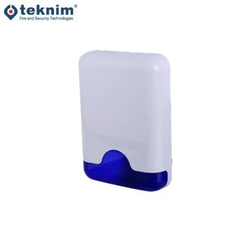 Teknim VAS-741BX Mavi Pencereli Harici Alarm Sireni 115 dB Flaşörlü