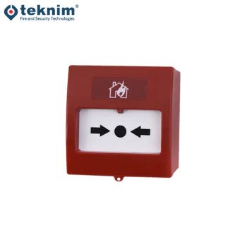 Teknim TFB-3168 Konvansiyonel Yangın Alarm Butonu Tekrar Kurulabilir LED Göstergeli EN54-11