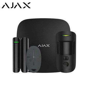 AJAX StarterKit Cam Kablosuz Alarm Seti Siyah Hub2 MotionCam GSM Ethernet