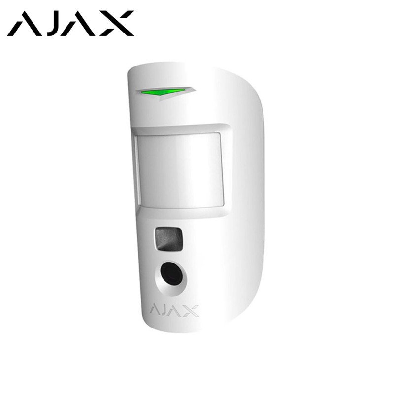 AJAX MotionCam (PhOD) Jeweller Kablosuz PIR Hareket Dedektörü Fotoğraflı Doğrulama Beyaz