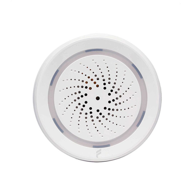Fonri NAS-AB02W0 Akıllı Wi-Fi İç Ortam Sireni | 100dB Alarm | Isı ve Nem Sensörlü | Pilli Yedekleme