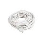 30 Metre Poşetli CAT6 RJ45 Patch Network Ethernet İnternet Kablosu Beyaz 1000Mbps