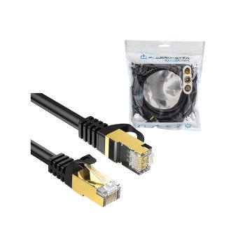 CAT7 5 Metre Siyah 10Gbps 600MHz RJ45 LAN Ethernet Kablosu 26AWG Tam Bakır SF/FTP