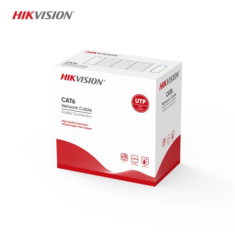 Hikvision DS-1LN6-UU CAT6 UTP Ağ Kablosu 305m (Solid Copper, Turuncu)