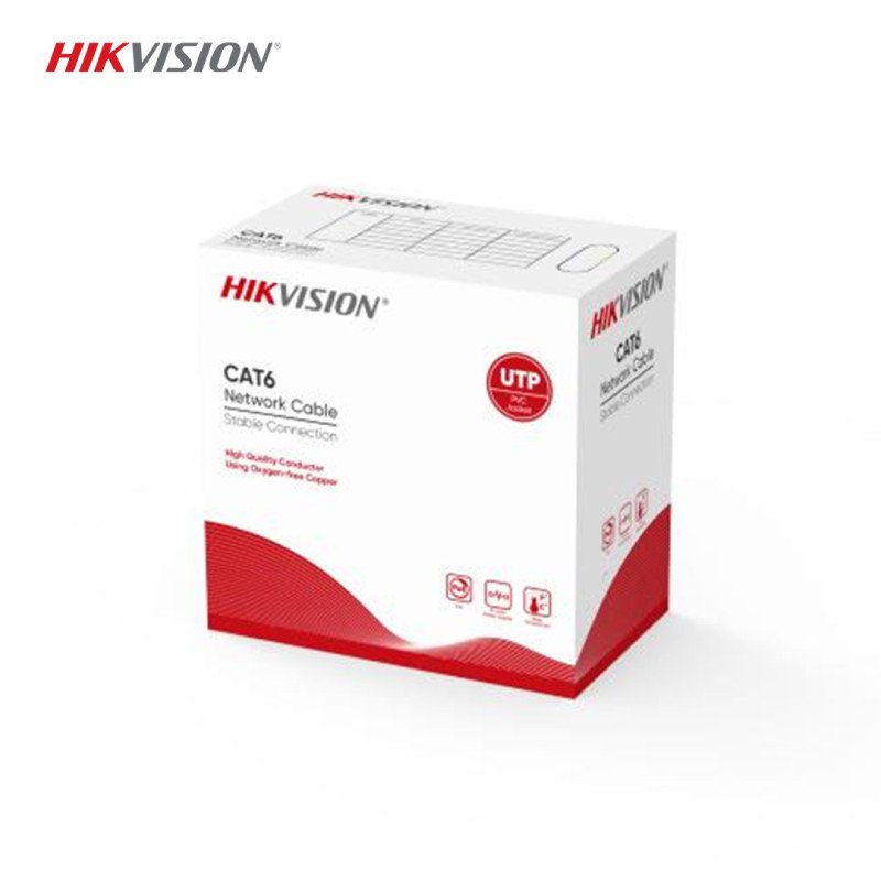 Hikvision DS-1LN6UZC0 CAT6 U/UTP Ağ Kablosu 305m (Solid Copper, Gri, Indoor)