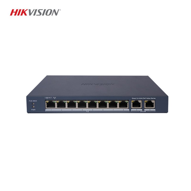 Hikvision DS-3E1310P-EI/M 8 Port Hızlı Ethernet Akıllı PoE Switch
