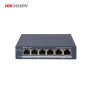 Hikvision DS-3E1506P-EI 4 Port Gigabit Akıllı PoE Switch (60W, Uzun Menzil, 6KV Koruma)