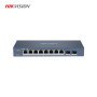 Hikvision DS-3E1510P-SI 8 Port Gigabit Akıllı PoE Switch (2 SFP Uplink, 110W PoE Bütçesi)
