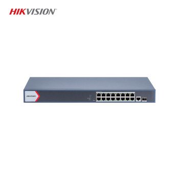 Hikvision DS-3E1518P-EI 16 Port Gigabit Akıllı PoE Switch (230W, Rack Tipi, Uzun Menzil PoE)