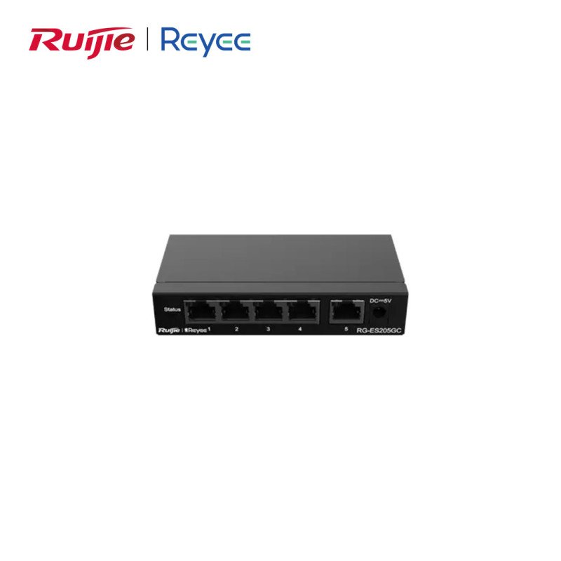 Reyee RG-ES205GC 5 Port Gigabit Yönetilebilir Switch | Cloud Managed | Akıllı Ağ Yönetimi