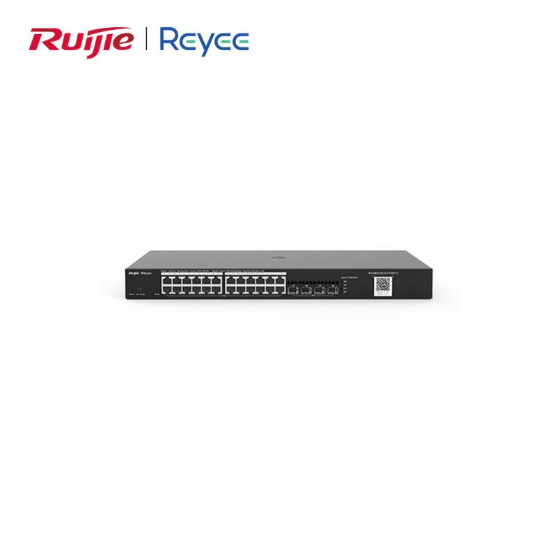 Reyee RG-NBS3100-24GT4SFP-P L2 Yönetilebilir PoE Switch – 24 Port PoE+, 4 SFP Uplink, 370W Güç Bütçesi
