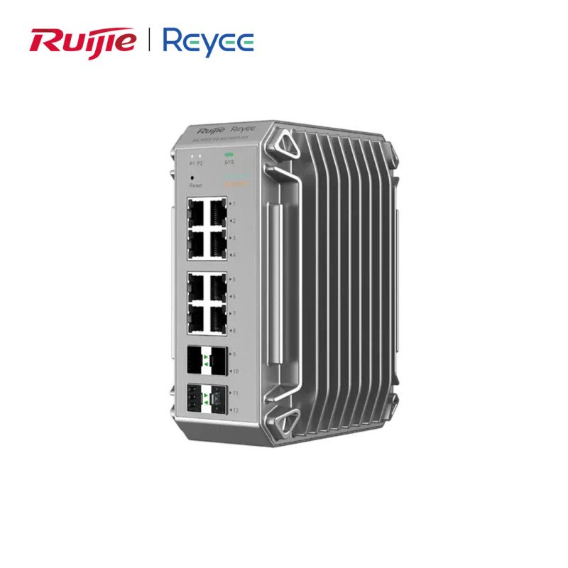 Reyee RG-NIS3100-8GT4SFP-HP Endüstriyel 8 Port PoE+ Gigabit Switch, 4 SFP, 240W, -40°C~80°C Dayanıklı
