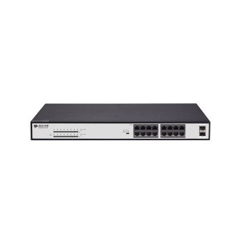 BDCOM S1518-16P 16 Port Gigabit PoE Switch 240W 2 SFP Uplink Rack Tipi