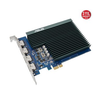 ASUS GT730-4H-SL-2GD5 GeForce GT 730 2GB GDDR5 64Bit 4x HDMI Pasif Soğutmalı Ekran Kartı