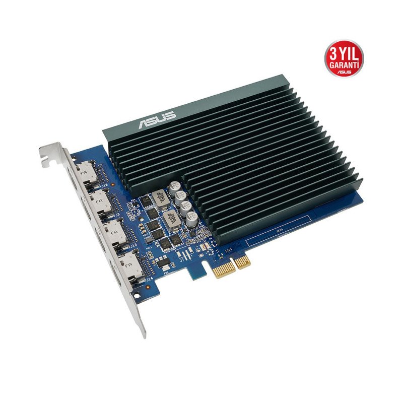 ASUS GT730-4H-SL-2GD5 GeForce GT 730 2GB GDDR5 64Bit 4x HDMI Pasif Soğutmalı Ekran Kartı