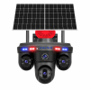 Pulnix PLX-6015 IPC 8MP 4 Lens 4G Solar Güvenlik Kamerası 3 PTZ AOV Sürekli Kayıt