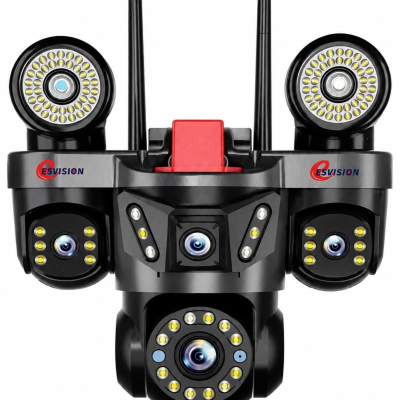 Esvision ES-9003 9MP 3 Lens WiFi Güvenlik Kamerası Akıllı Takip ve Renkli Gece Görüşlü