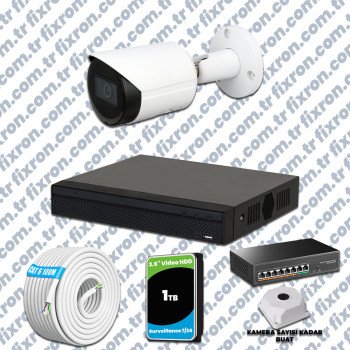 Dahua 1 Kameralı IP 1440P Gece Görüşlü Güvenlik Kamerası Mikrofonlu