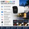 Hikvision 3 Kameralı 6MP IP ColorVu 3.0 Güvenlik Sistemi AI İnsan Araç Algılama Çift Yönlü Ses ve Işıklı Alarm