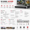 Hikvision 9 Kameralı 6MP IP ColorVu 3.0 Güvenlik Sistemi AI İnsan Araç Algılama Çift Yönlü Ses ve Işıklı Alarm