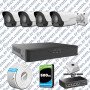 UNV 4 Kameralı IP Full HD Güvenlik Kamerası Seti